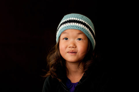 Crocheted Dusty Blue Beanie