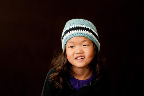 Crocheted Dusty Blue Beanie