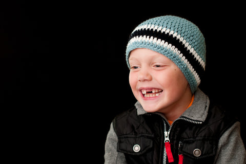 Crocheted Dusty Blue Beanie