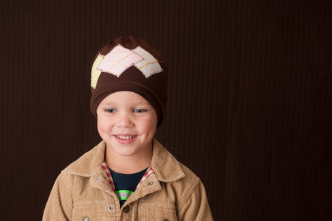 Baby Boy Hat (6m-3yrs) Brown Argyle
